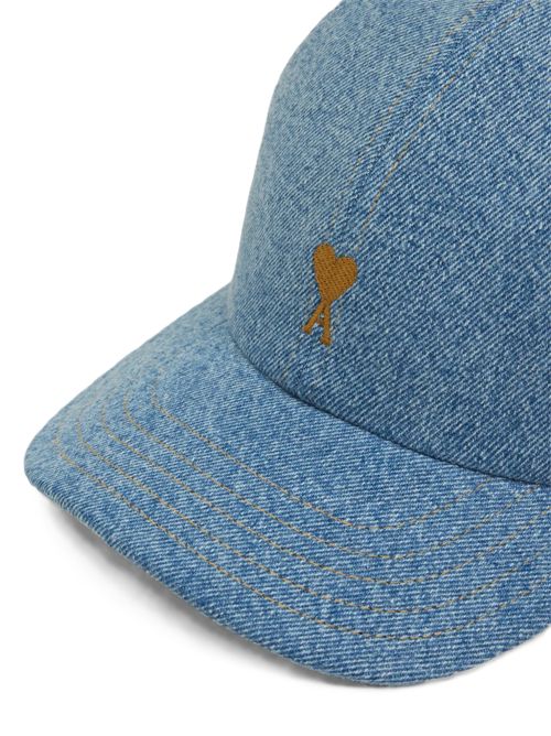AMI ParisCappello da baseball in cotone denim Ami Paris | UCP264.DE0046480 USED BLUE